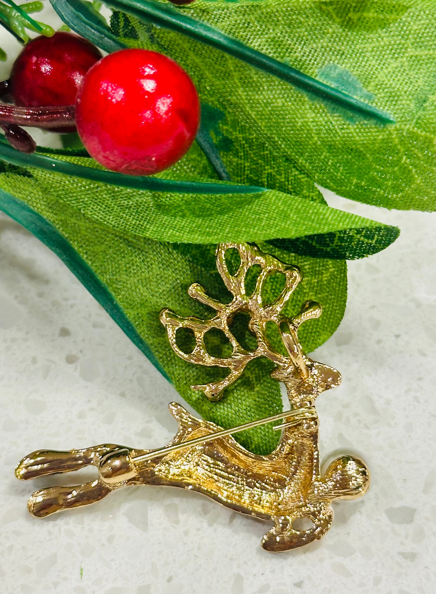 Rain deer brooch