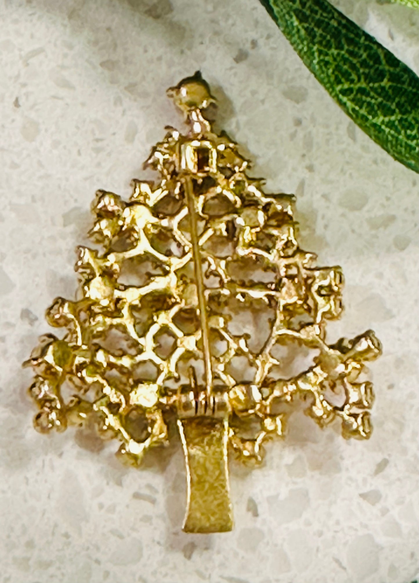 Zirconia Tree Brooch