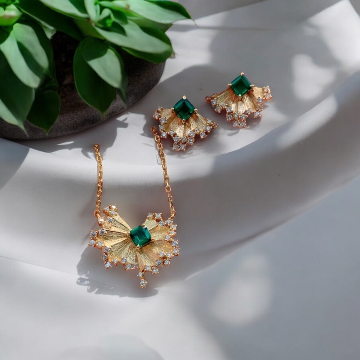 Italian silver earrings and necklace