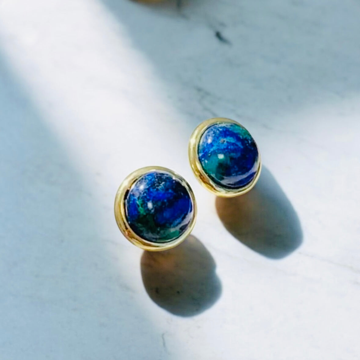 Lapis Lazuli Stud Earrings