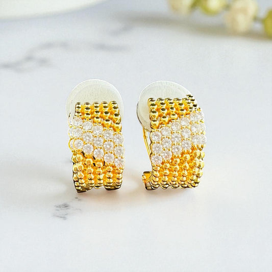 Golden hoop earrings